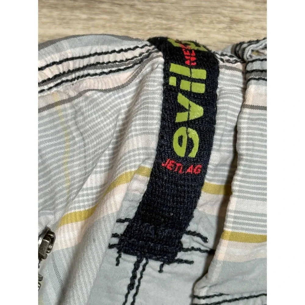Jet‎ Lag Evil NEW paltel Men's Plaid Cargo Shorts Size 40 Drawstring